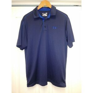 Mens Under Armour Golf‎ Polo Shirt Size L Blue